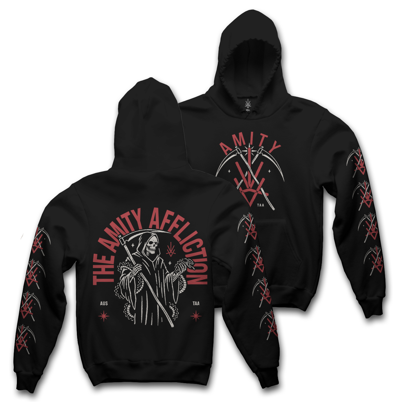 Reaper Snake - Black Pullover Hooded Sweatshirt